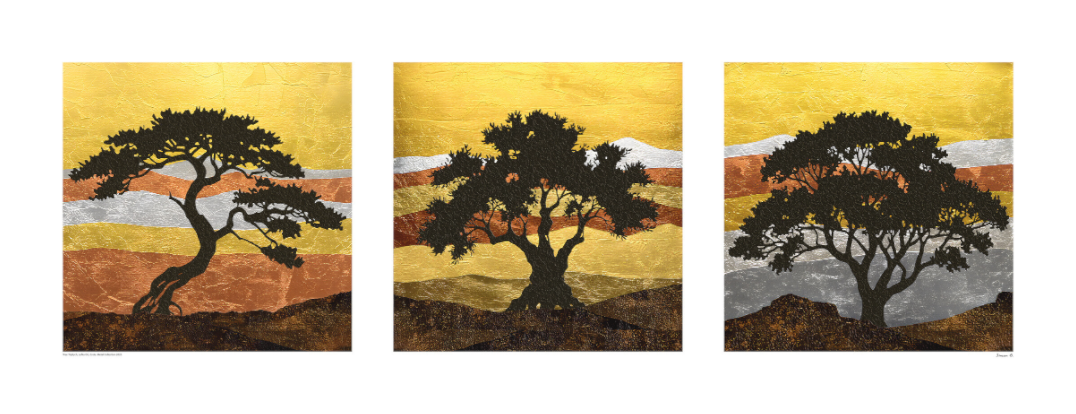 Tree Triptych - Large, Metal Collection 2025