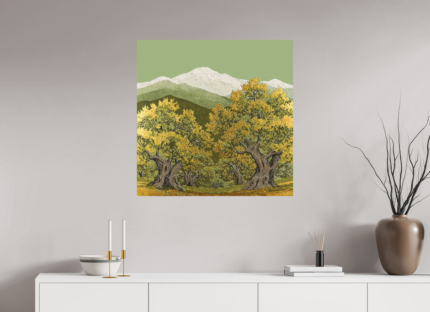 Ancient Olive Grove - Large, Olive and Gold Collection 2025