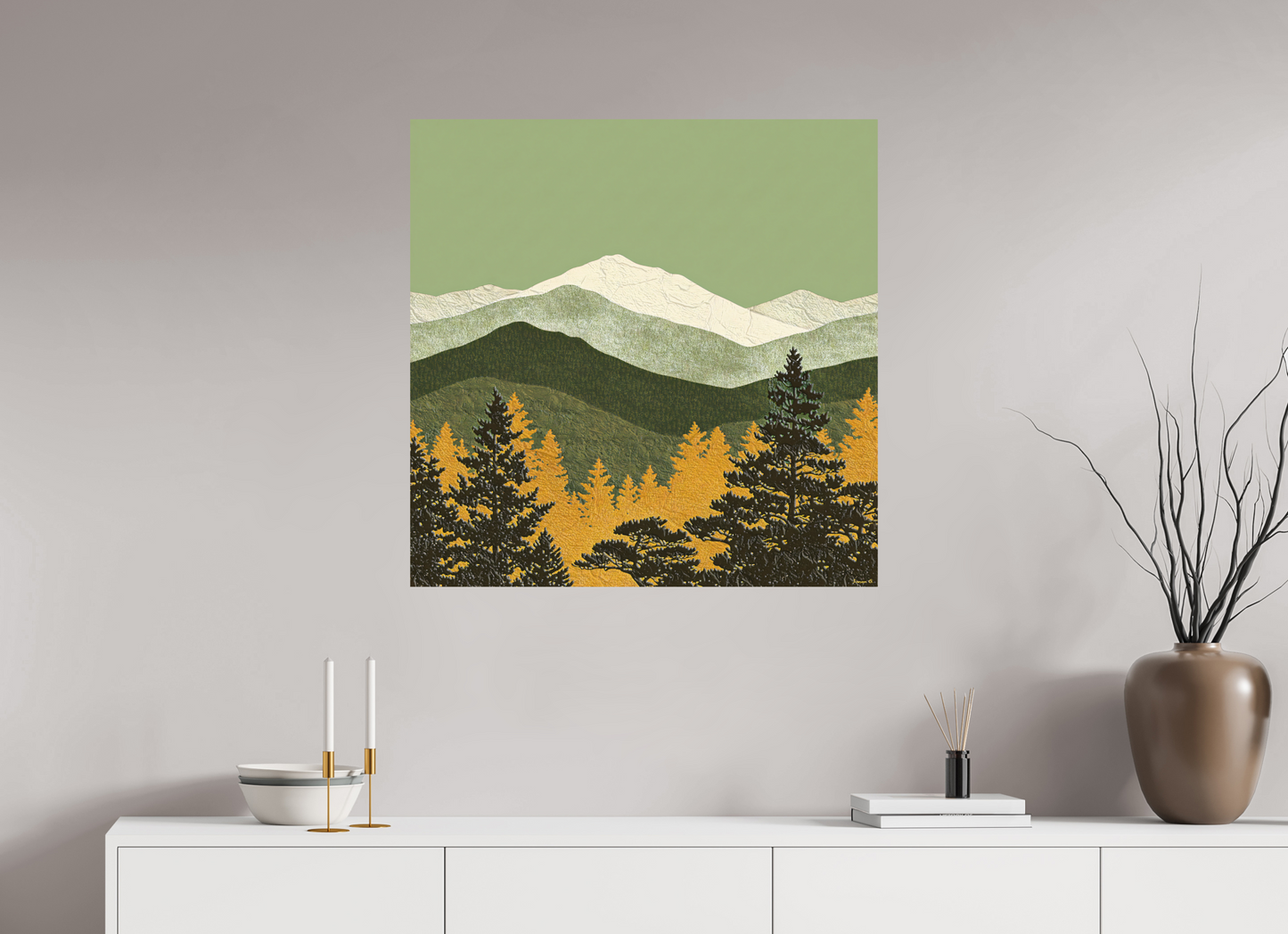 Pines - Large, Olive and Gold Collection 2025