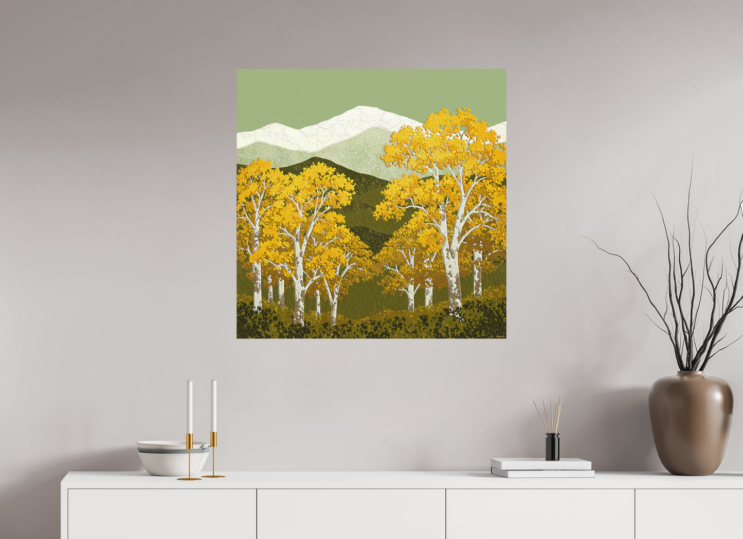 Plane Trees - Large, Olive and Gold Collection 2025