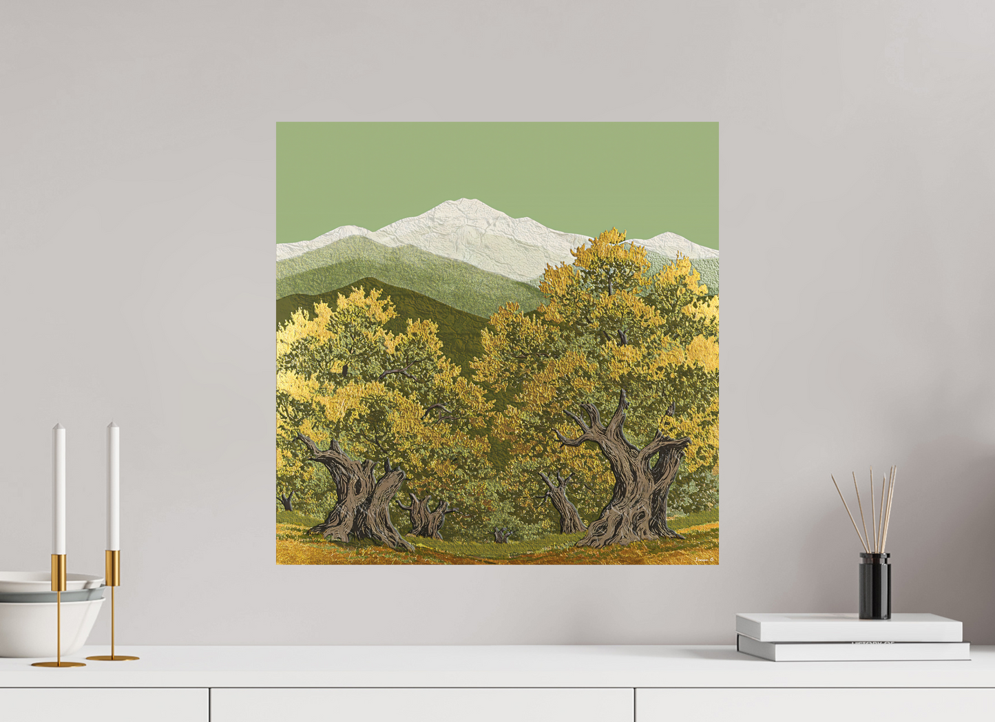 Ancient Olive Grove, Olive and Gold Collection 2025