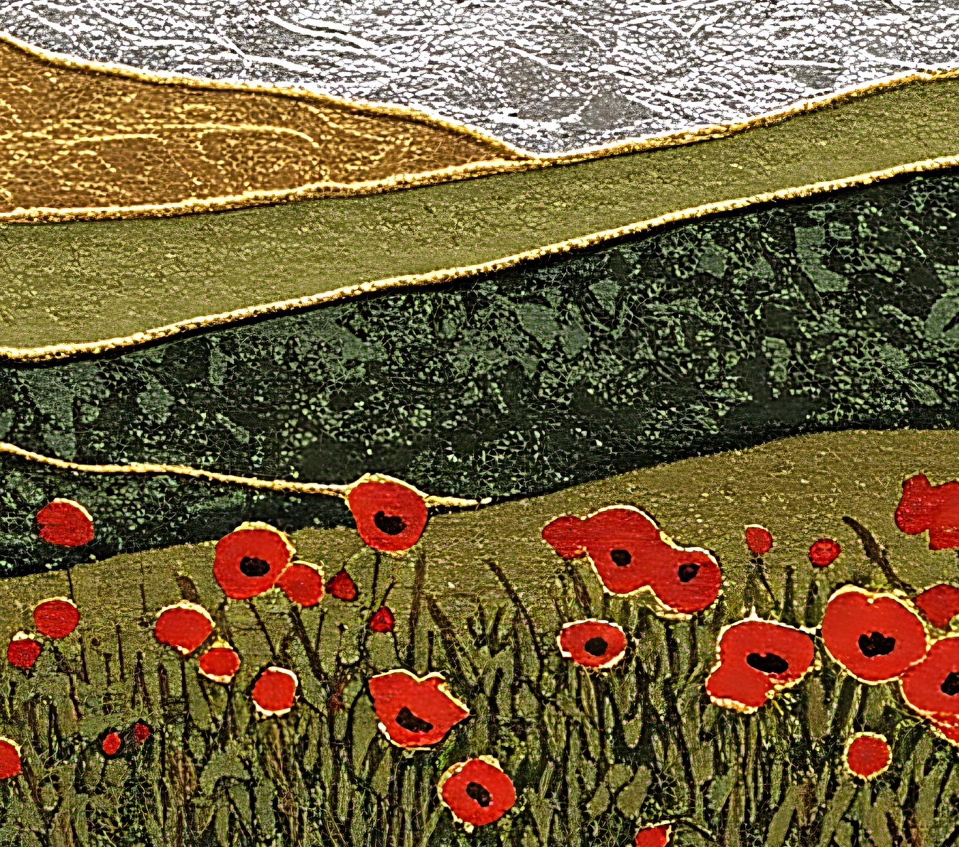 Red Poppies - Large, Metal Collection 2025