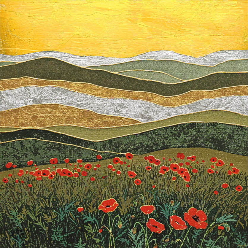 Red Poppies - Large, Metal Collection 2025