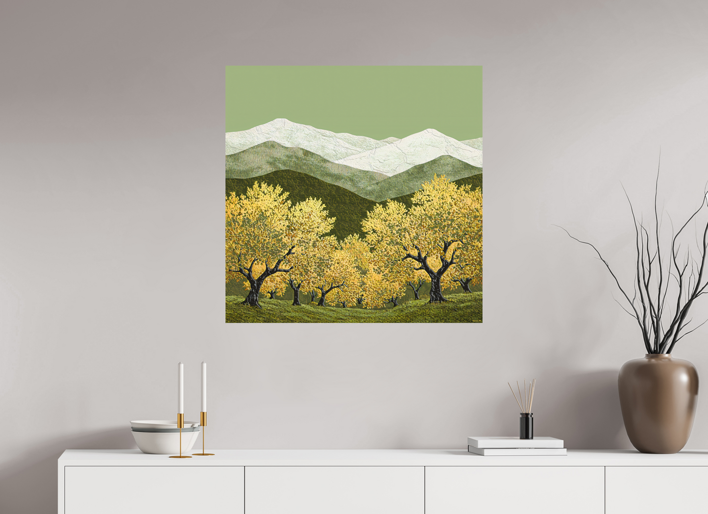 Young Olive Grove - Large, Olive and Gold Collection 2025