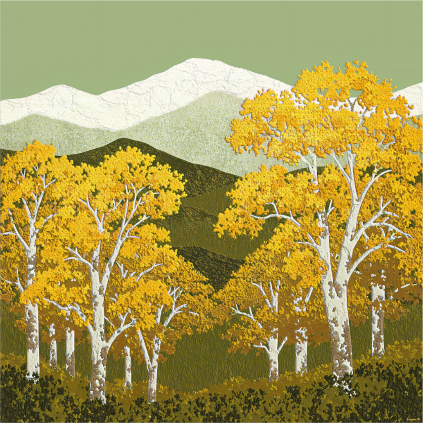Plane Trees - Large, Olive and Gold Collection 2025