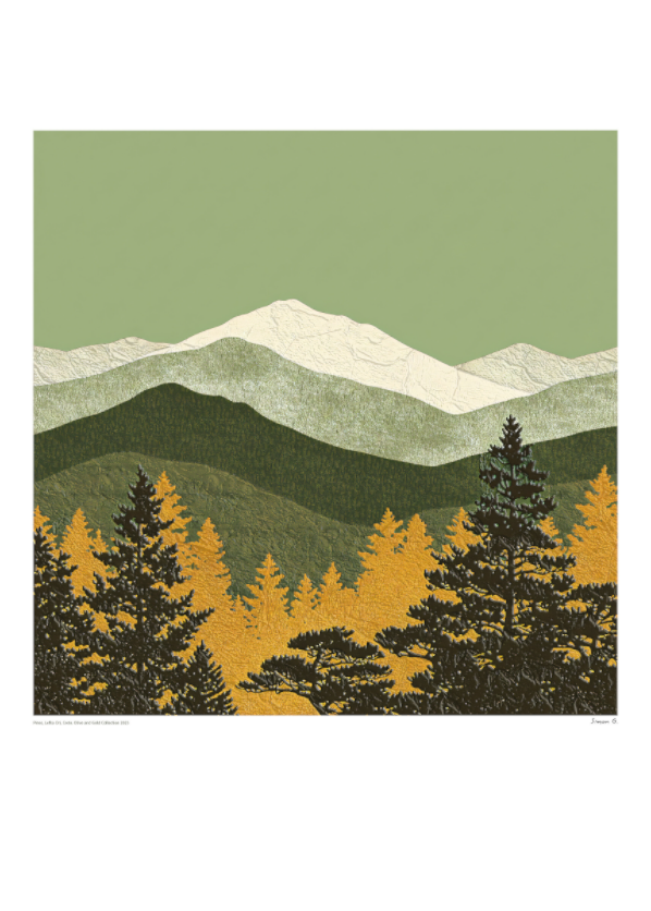 Pines - Large, Olive and Gold Collection 2025