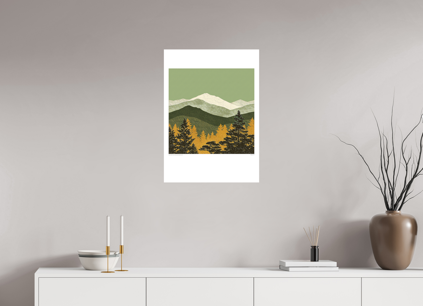 Pines - Large, Olive and Gold Collection 2025