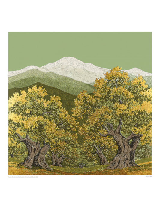 Ancient Olive Grove - Large, Olive and Gold Collection 2025