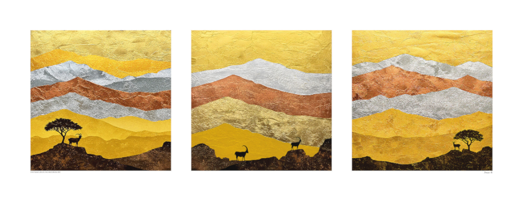 Kri-Kri Triptych - Large, Metal Collection 2025